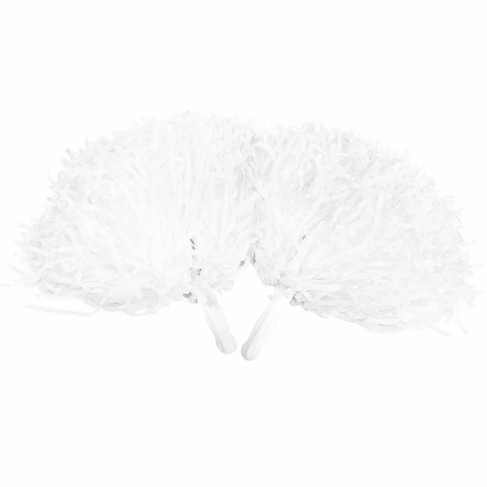 Pom pom da cheerleader 2 colorati per ragazze 8 colori bianco