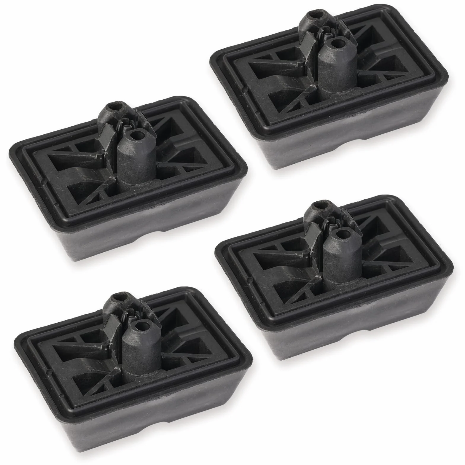4 pezzi, cric anteriori e posteriori, rettangolari, in plastica, con supporto per veicoli, 51718268885 per BMW E36 E46 E63 E64 E65 (4 pezzi)