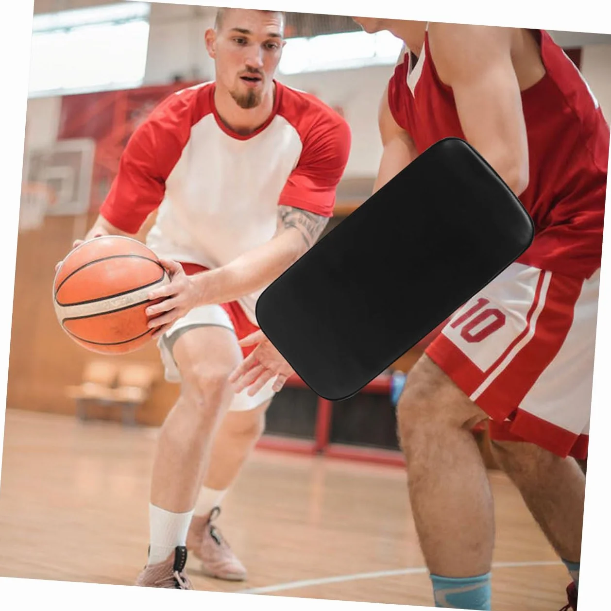 Cuscino in Pu Leather Basket 2 Pezzi Allenamento Nero Stabilità Visione Giovani Giocatori