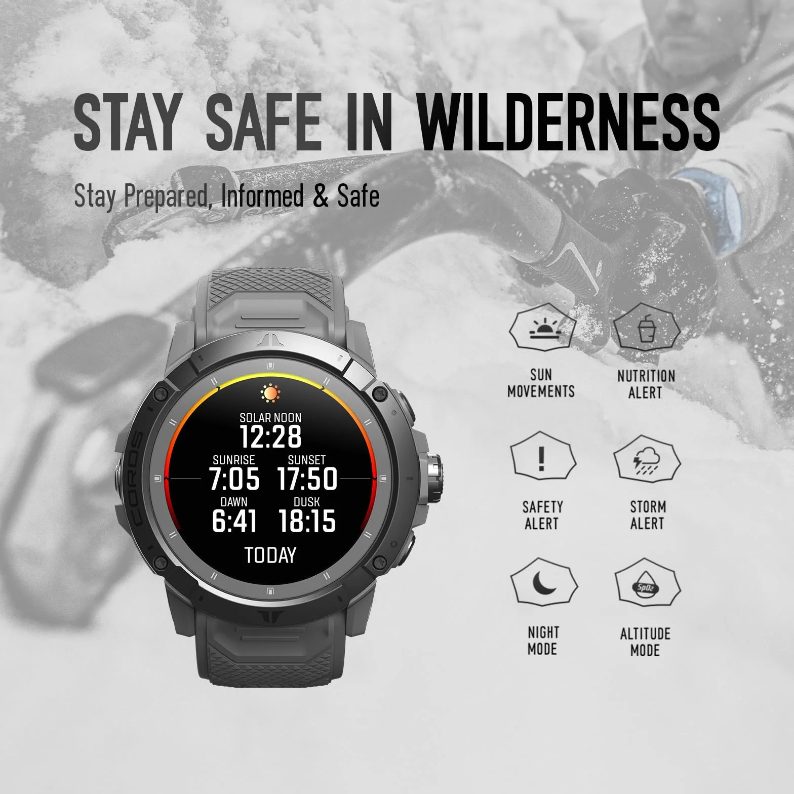 COROS VERTIX 2S Orologio GPS per avventure, 40 giorni di autonomia, navigazione GPS con mappe globali offline, pianificatore di percorsi, cardiofrequenzimetro, arrampicata, sci (Nero Spazio)