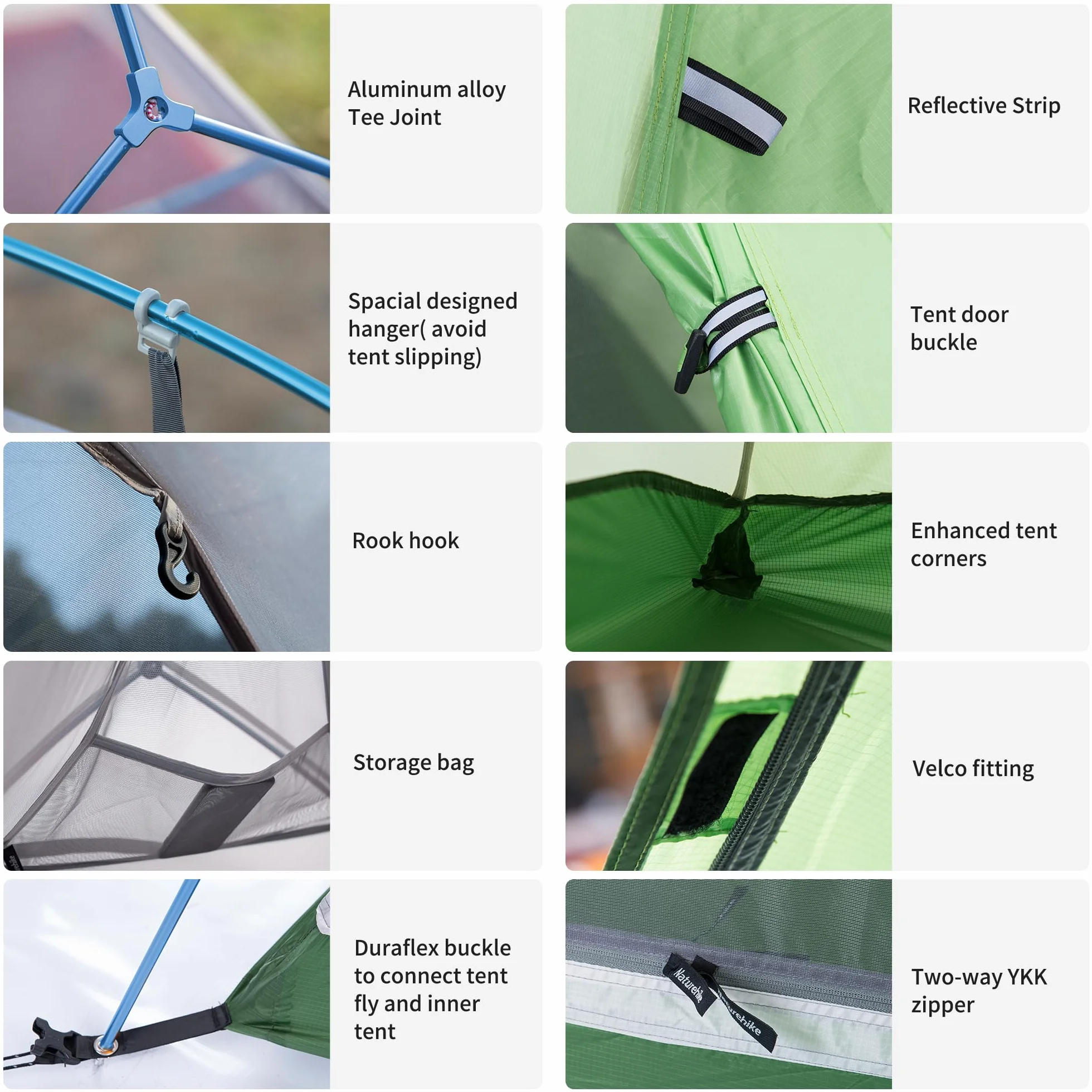 Naturehike Cloud-up Ultralight 1 Persona Tenda Singola 3 Stagioni