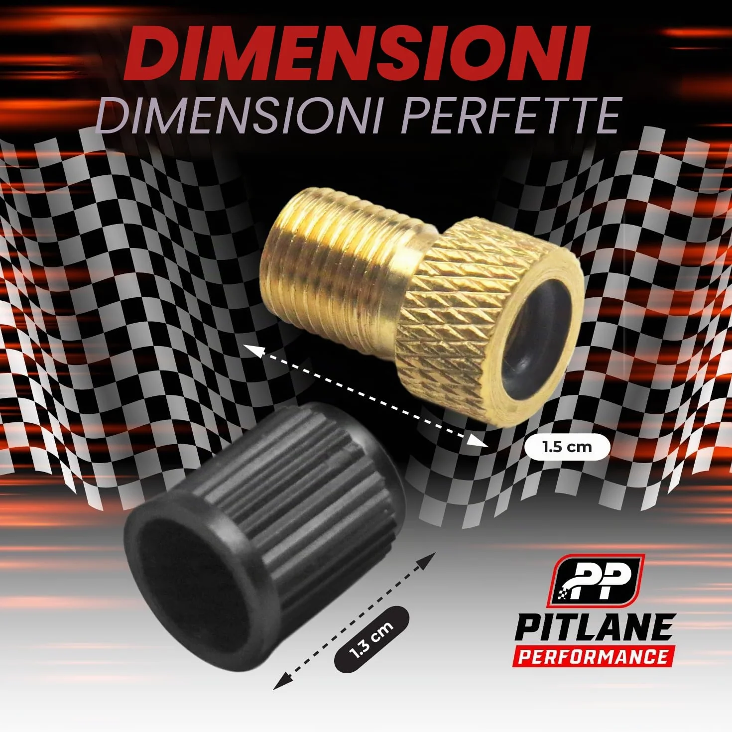 Set Adattatori Valvola Bici in Ottone per Valvole Presta e Schrader 4 Pezzi