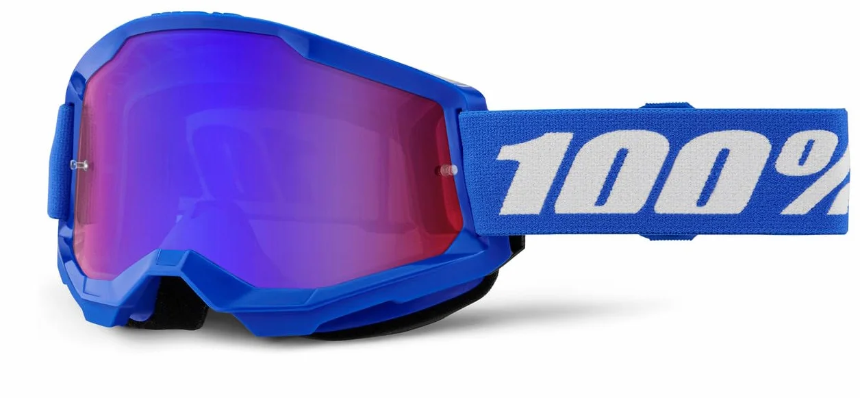 Maschera Strata 2 Blue Lente A Specchio Rossa/Blue