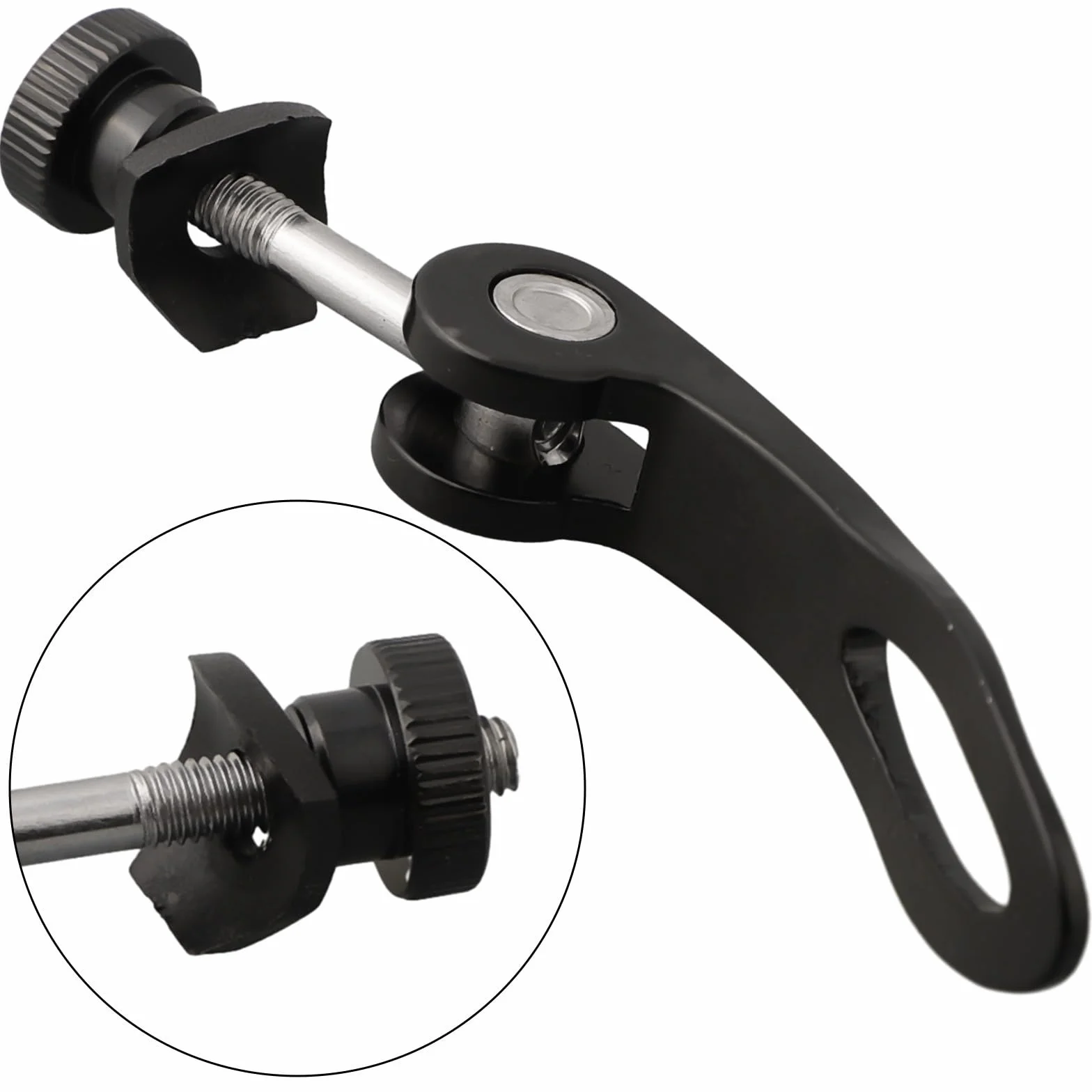 Morsetto a sgancio rapido per reggisella bicicletta M5 x 45 mm lega di alluminio nero