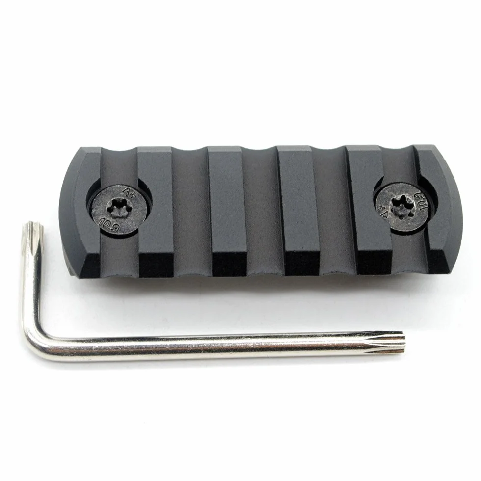 Trirock 5 Slot Picatinny Rail Section for MLOK Handguard