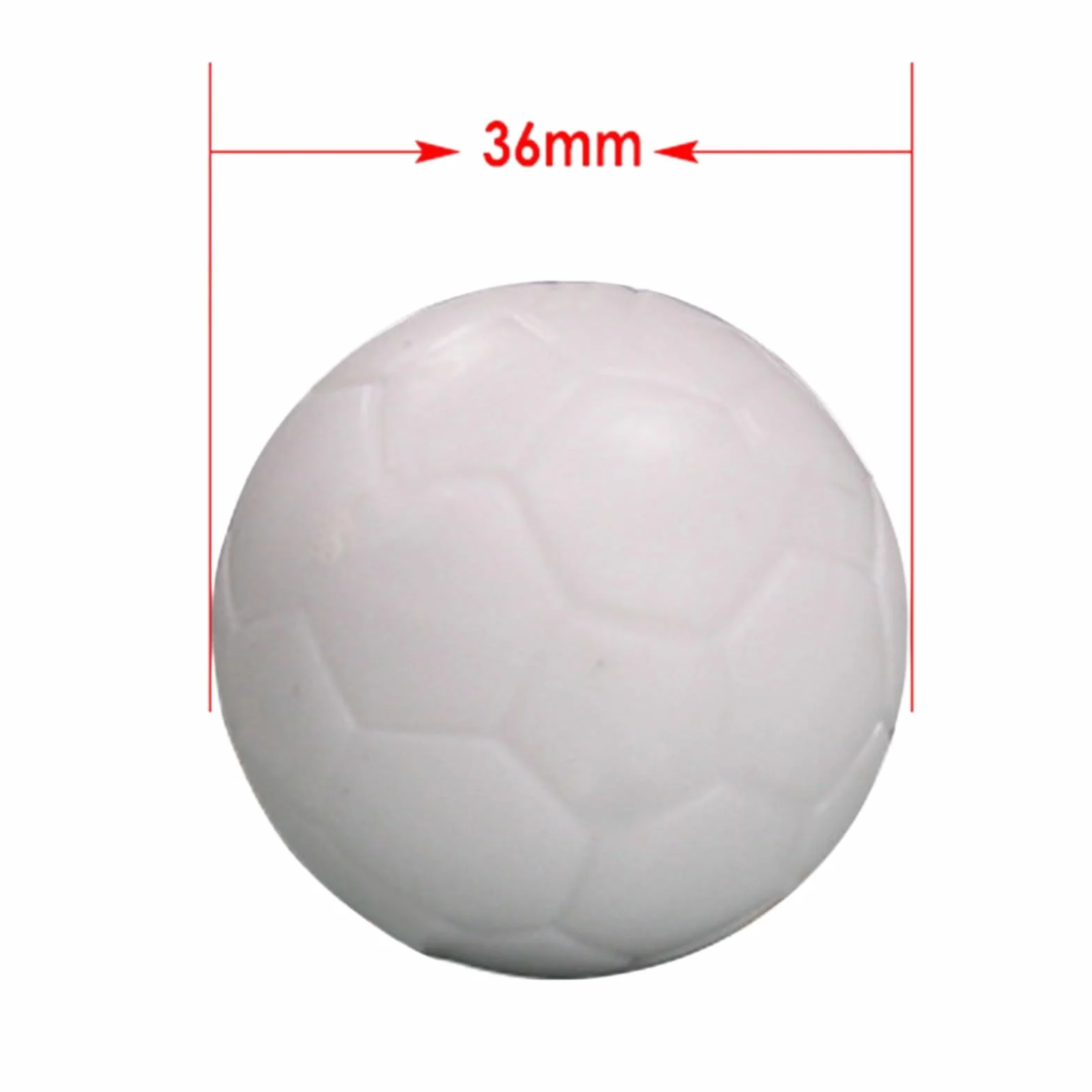Palline da calcio balilla in resina bianca 36 mm lisce 12 pezzi