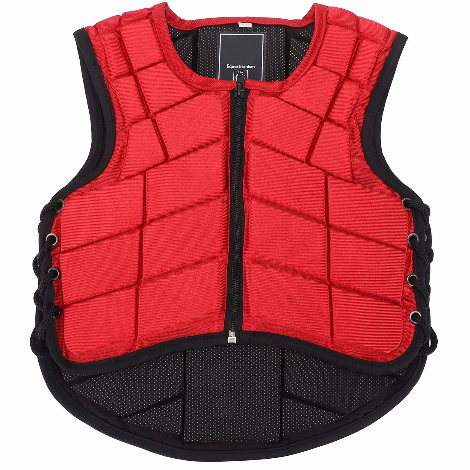 DEWIN Gilet equestre per Bambini, equipaggiamento Protettivo per Equitazione di Sicurezza Imbottito in Schiuma, Protezione per Il Corpo equestre, Rosso