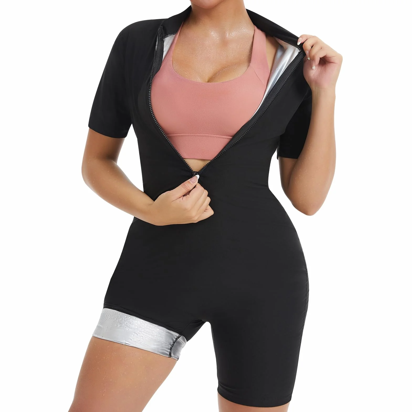Kiiwah Tuta Sauna Dimagrante Donna, Tuta da Corpo Intero Effetto Sudare per Sport Yoga Fitness