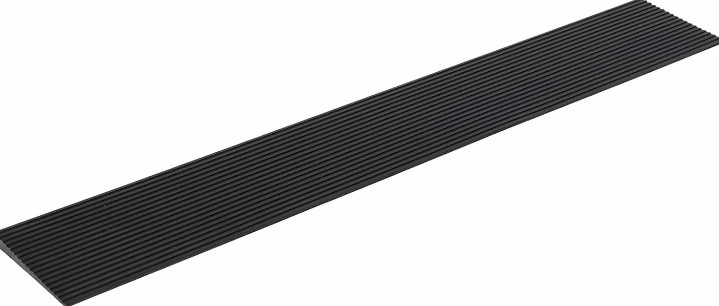 Rampa per soglia da 1,5 cm, larghezza 90 cm, in gomma antiscivolo, ingresso porta, vialetto, bagno, piedistalli rialzati per sedie a rotelle, scooter, deambulatori e sedie (1,5cm salita)