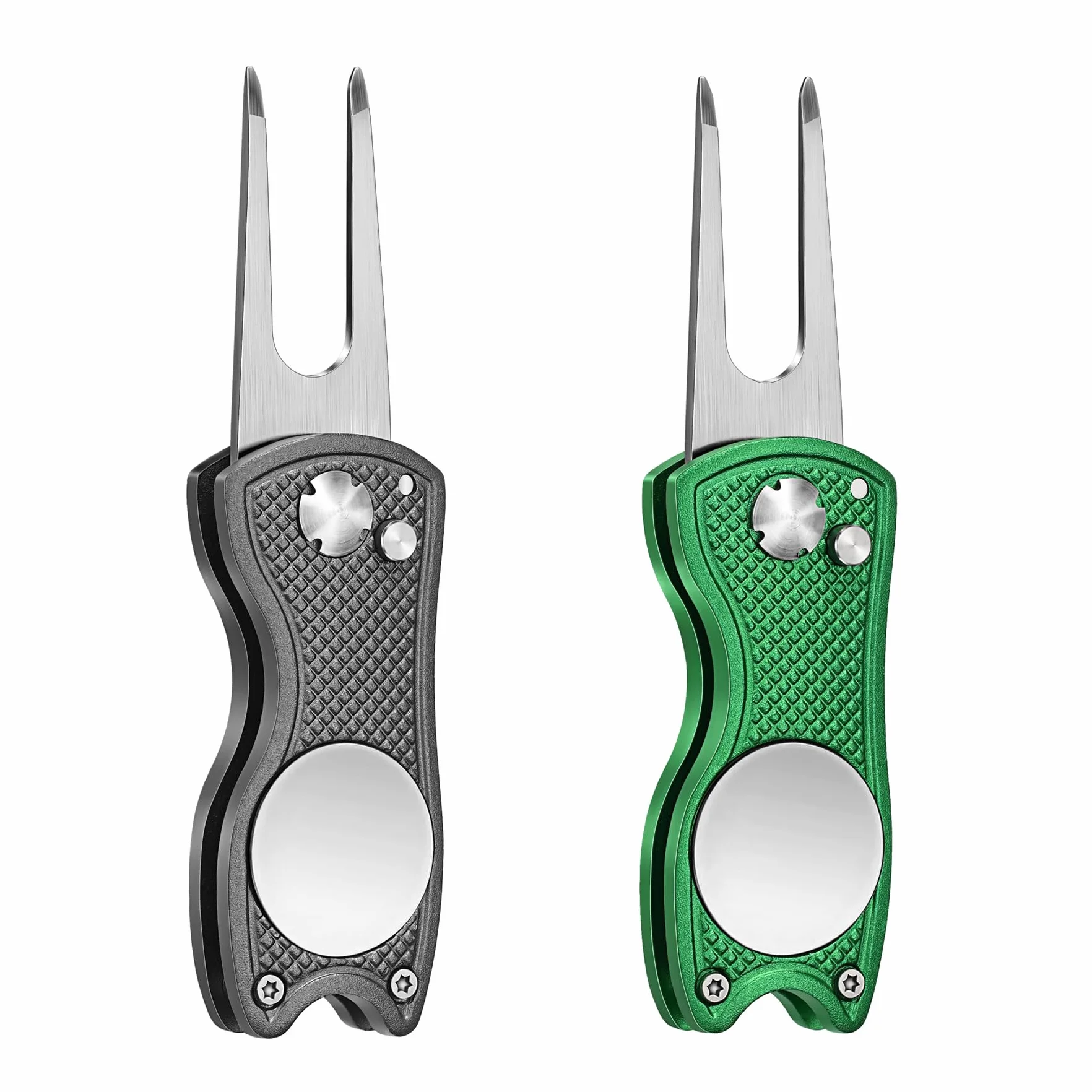 Mile High Life Divot Tool Pieghevole in Metallo con Marcatore Pallina da Golf Magnetico