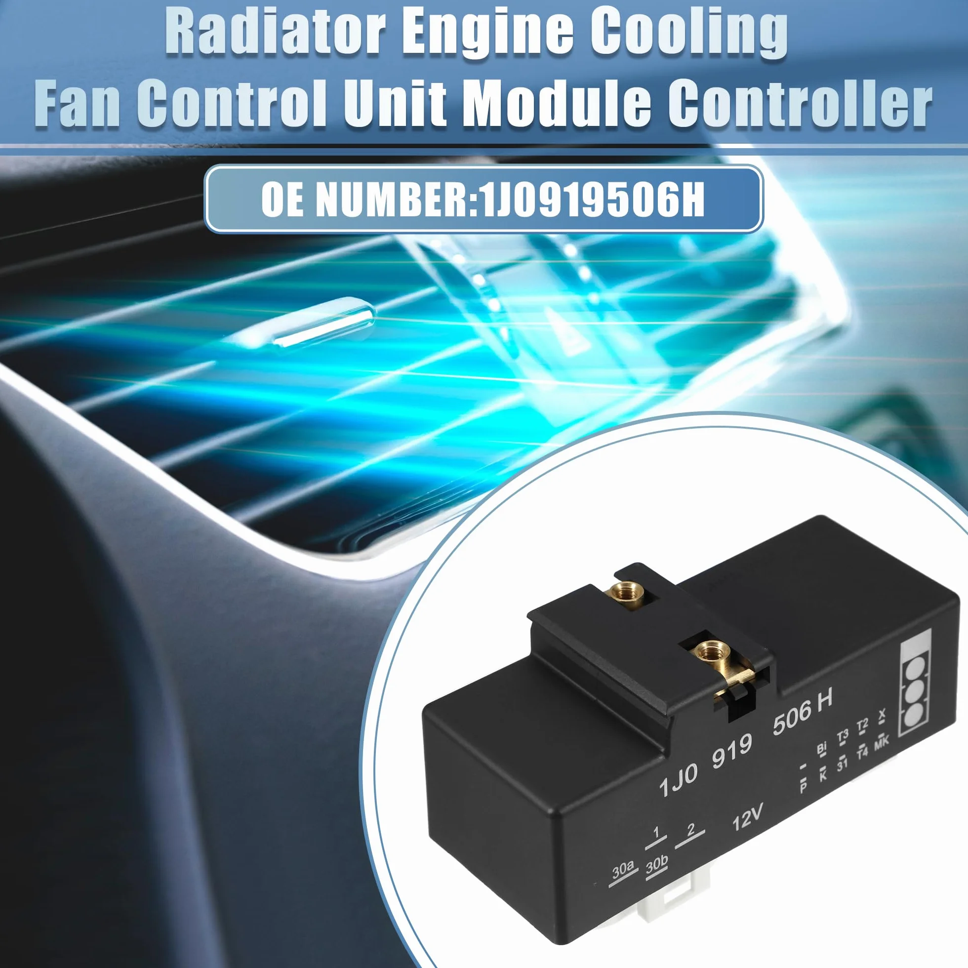 ABSOPRO Modulo di controllo del ventilatore del radiatore per A4 1J0919506H 1 pz