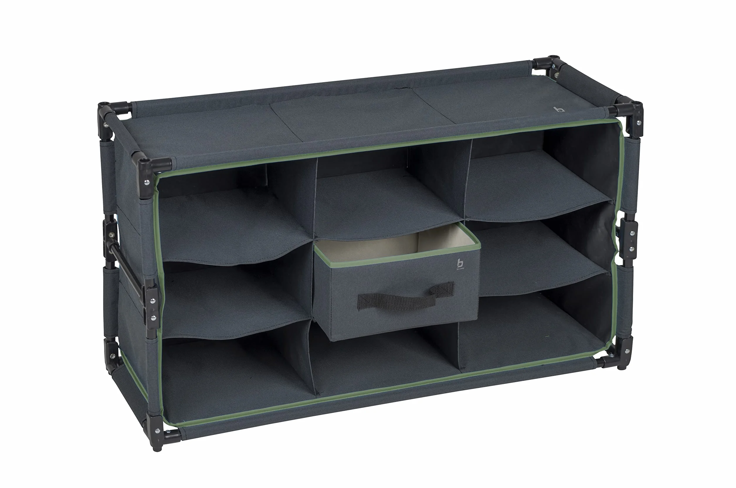 Bo-Camp Armadio Portaoggetti Pieghevole 9 Scomparti Antracite 84x30x51 cm