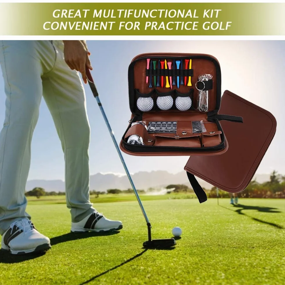 Kit di Attrezzi da Golf in Pelle, Strumento da Golf Sport Esterno per Golfista