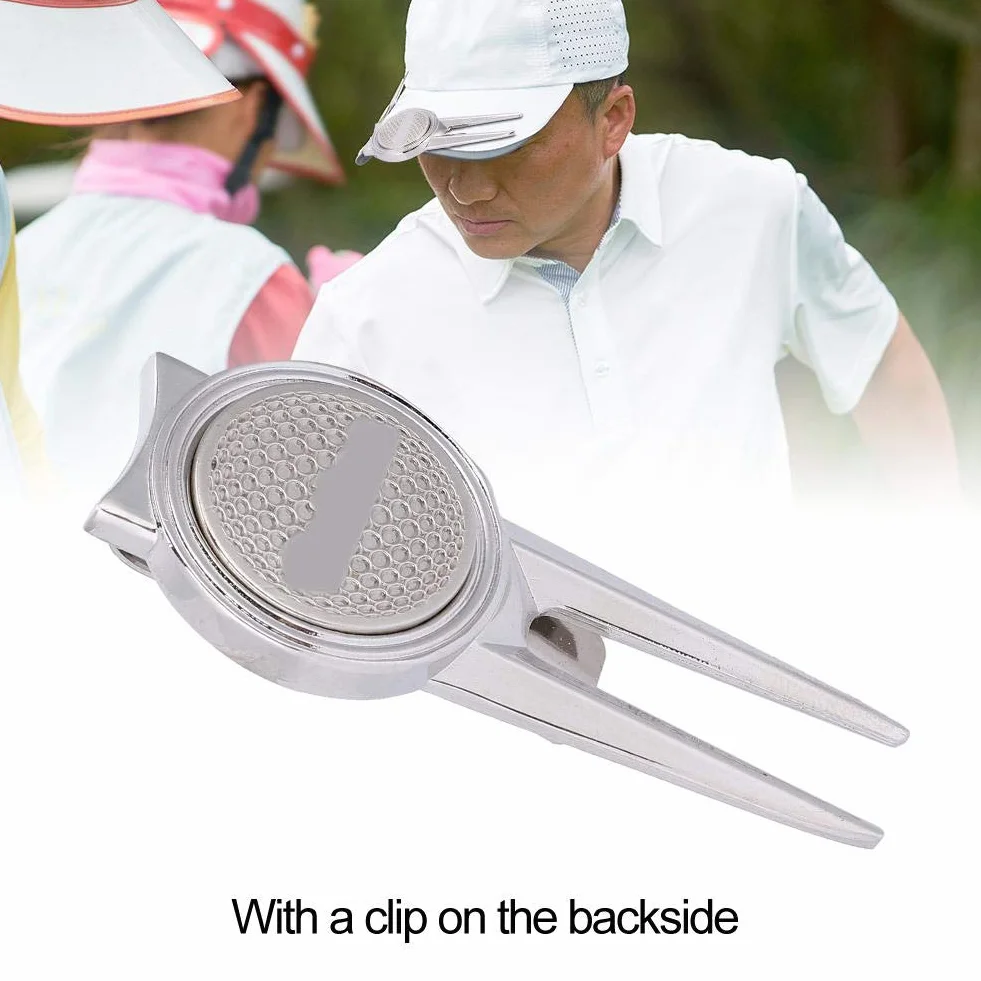 Tbest Golf Divot Strumento di Riparazione Lega di Zinco Magnetico Ball Marker