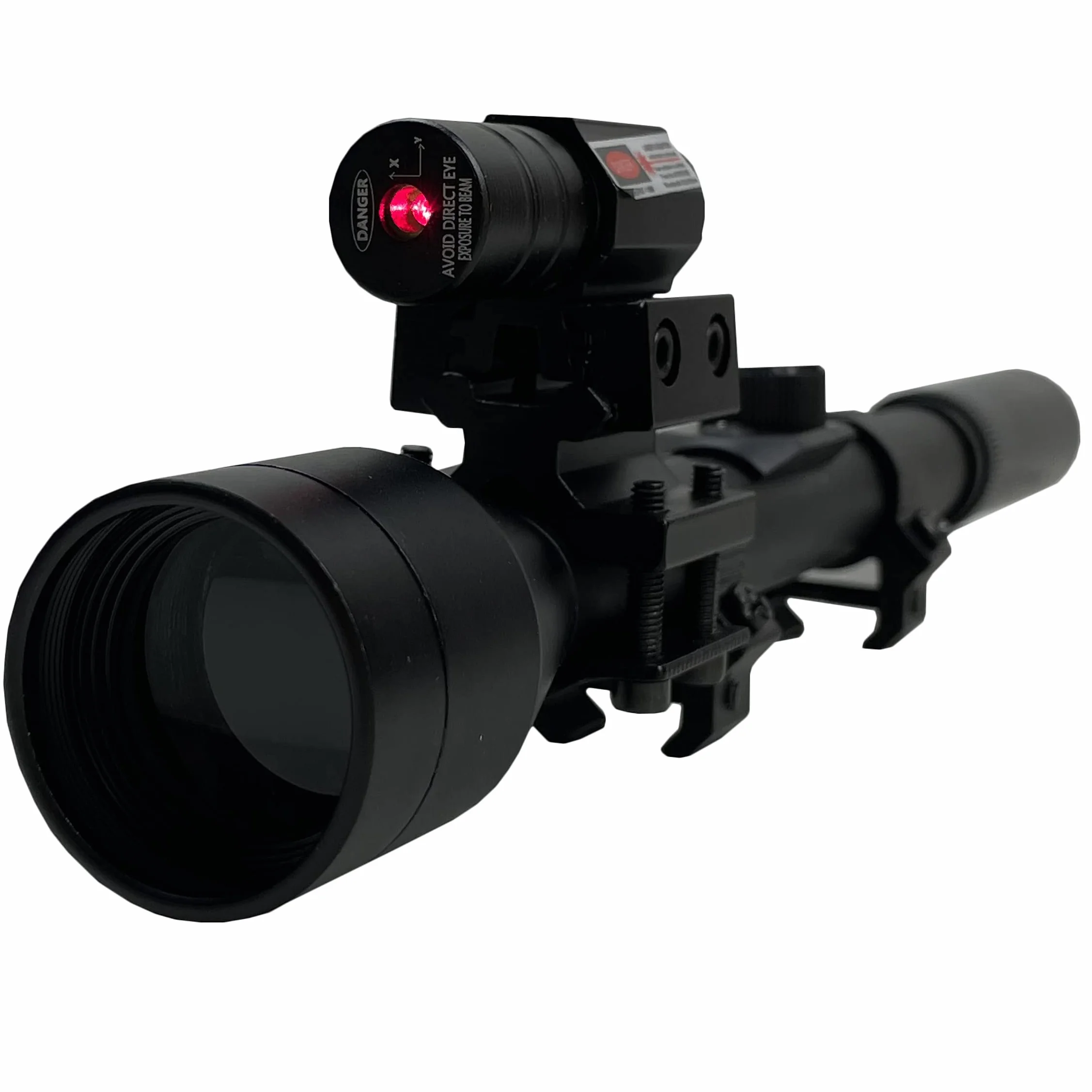 Gamo Mirino telescopico 4x28 tattico con laser per carabine fucili a pallini aria compressa Airsoft