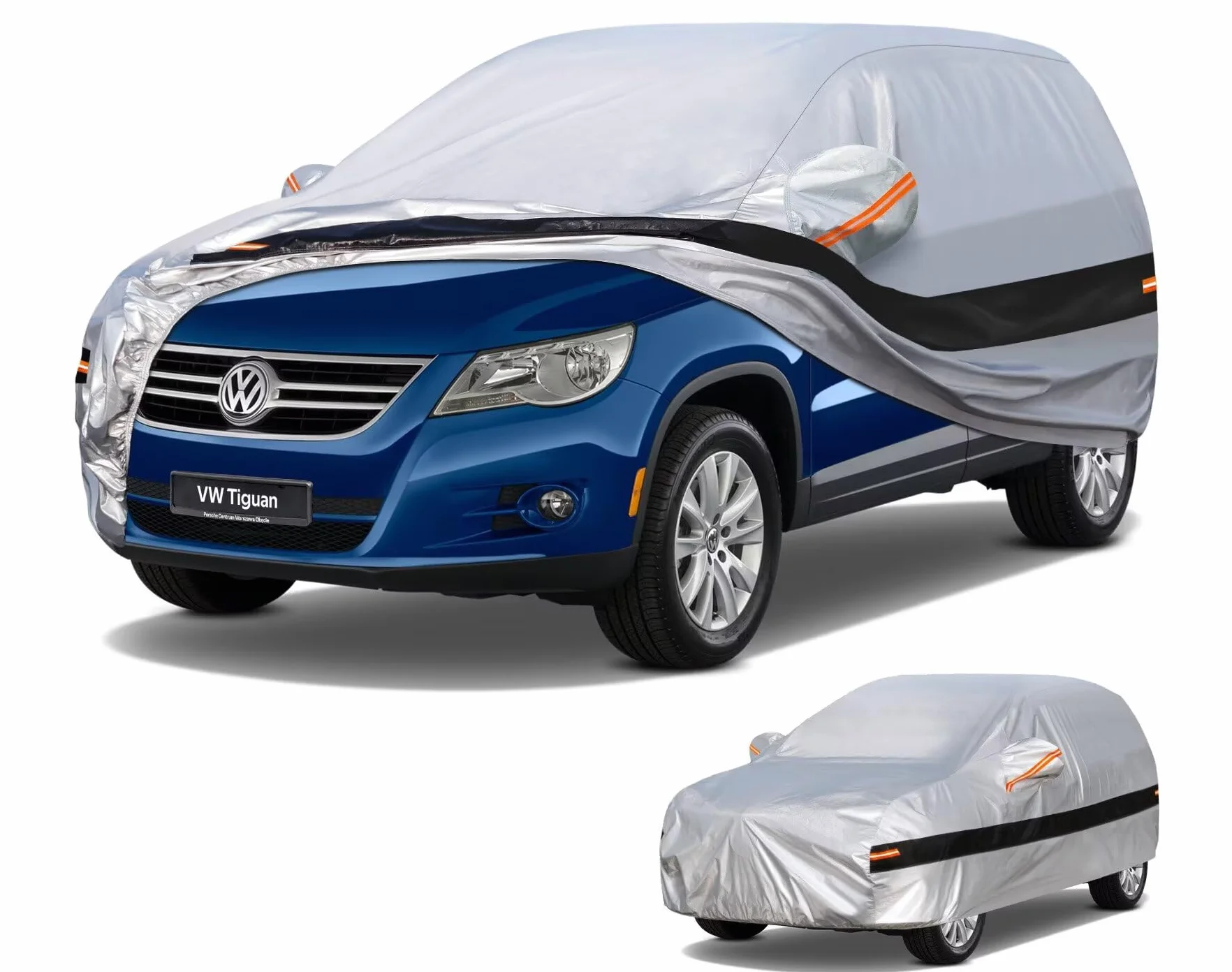 10 strati Telo Copriauto SUV per VW Tiguan/Volkswagen Tiguan Limited(2007-2025),100% copertura auto impermeabile,Telo Copri Auto per Esterno,impermeabile,protezione UV,antivento,antipolvere.
