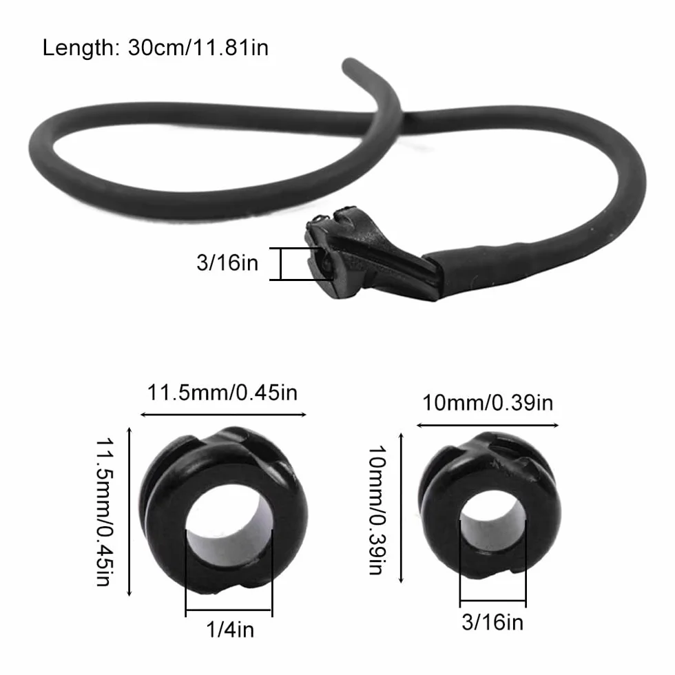 DONGKER 3Pcs Peep Sight 1/4 3/16 Tiro con L'Arco Tubo in Silicone per Arco Compound