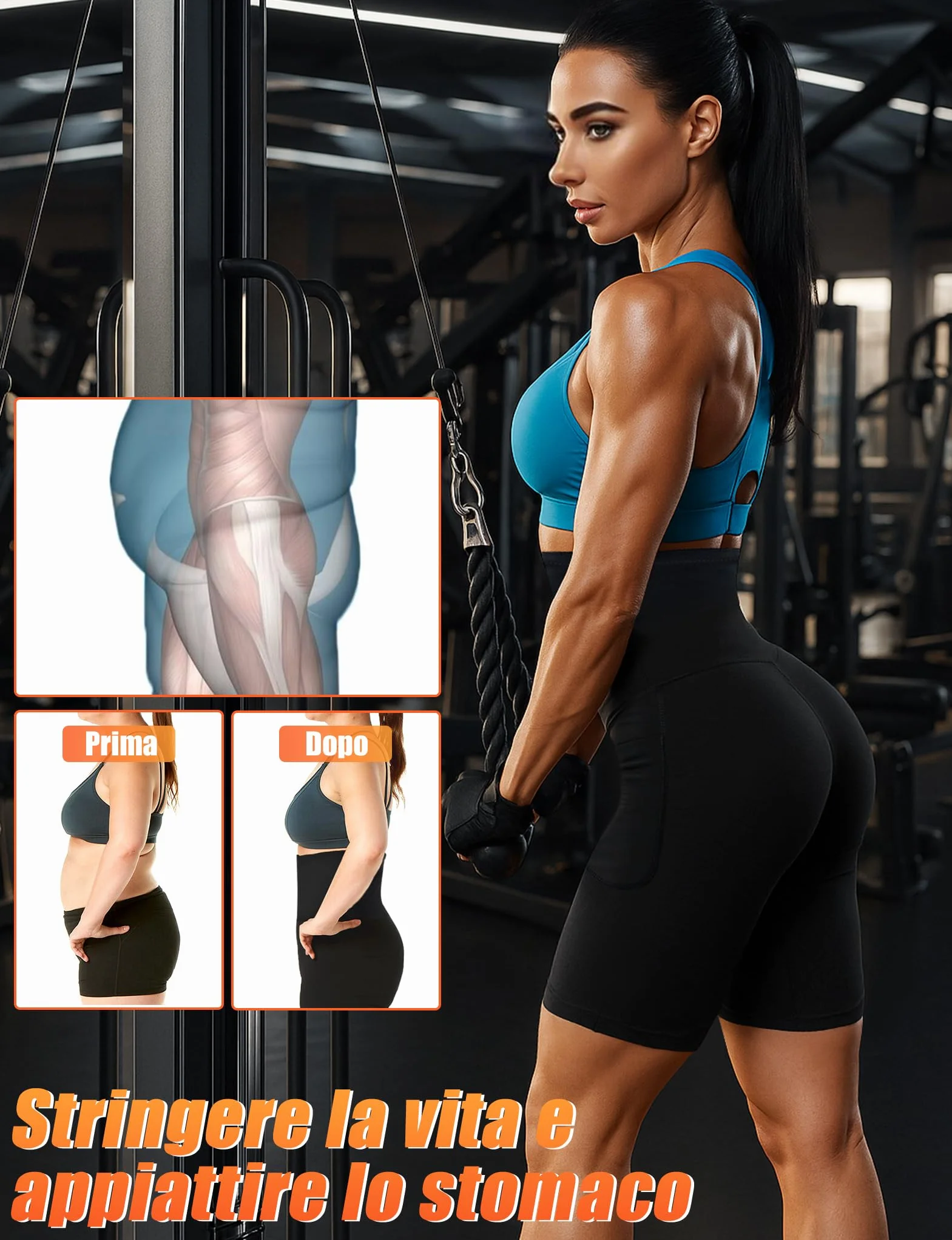 Kiiwah Leggings Dimagranti Effetto Sauna Donna con Tasca per Sport Yoga Fitness