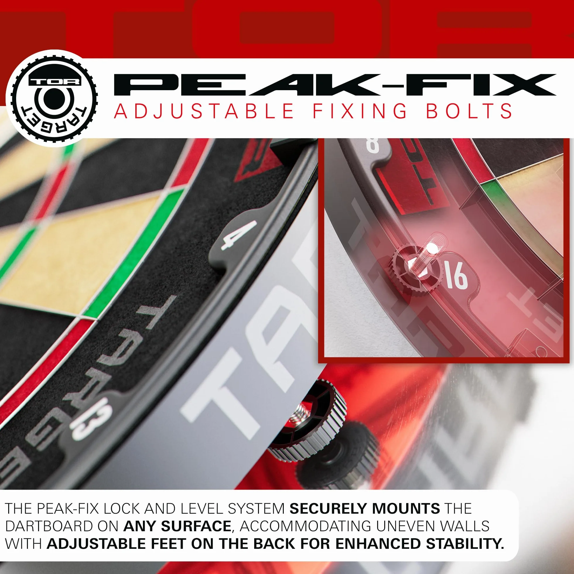 Target Darts TOR Bersaglio Punta in Acciaio Dart Board 360 Gradi LED Luce Ring Standard Competizione Thin Staple-less Wire