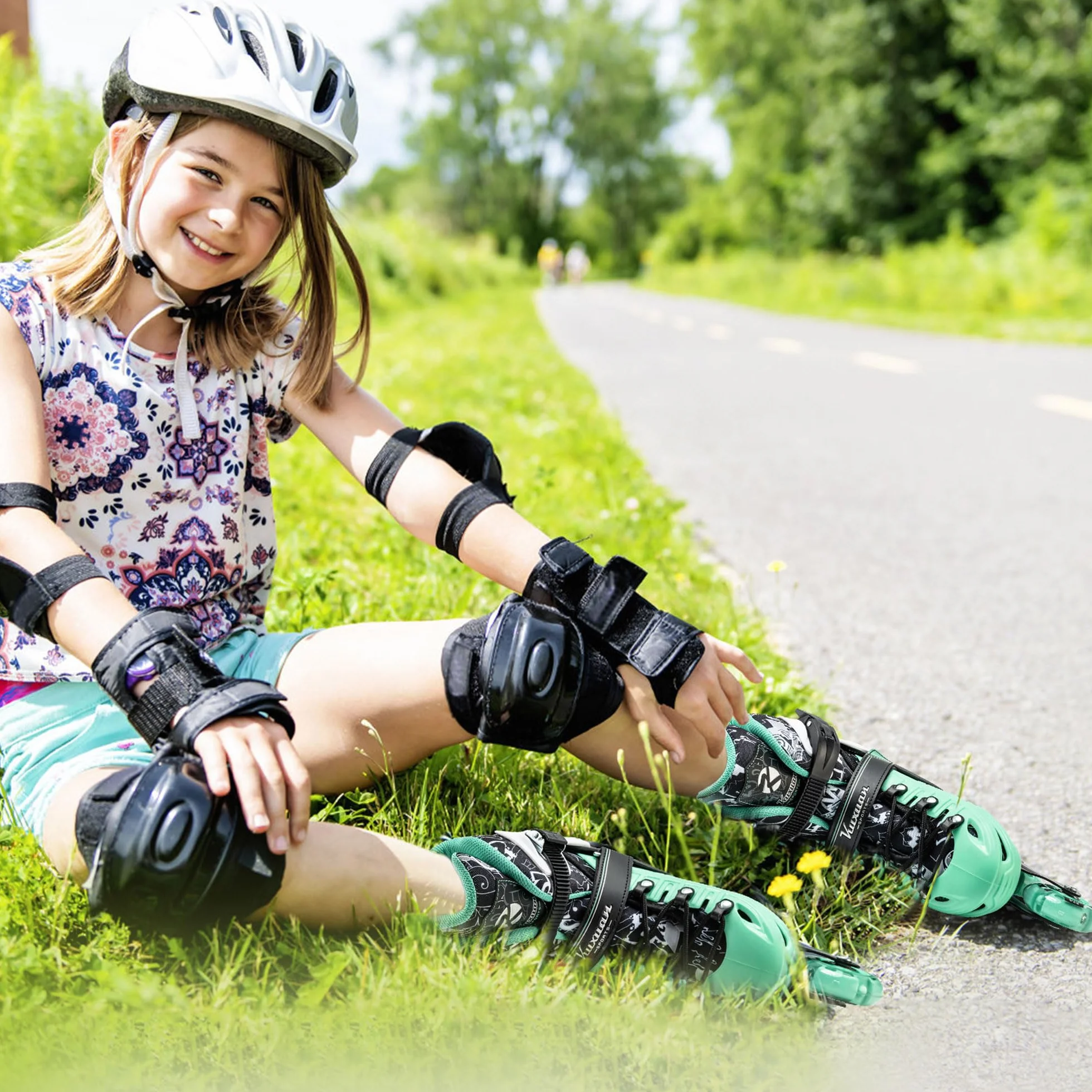 Kuxuan Skates Pattini in linea regolabili per bambini ragazze ragazzi