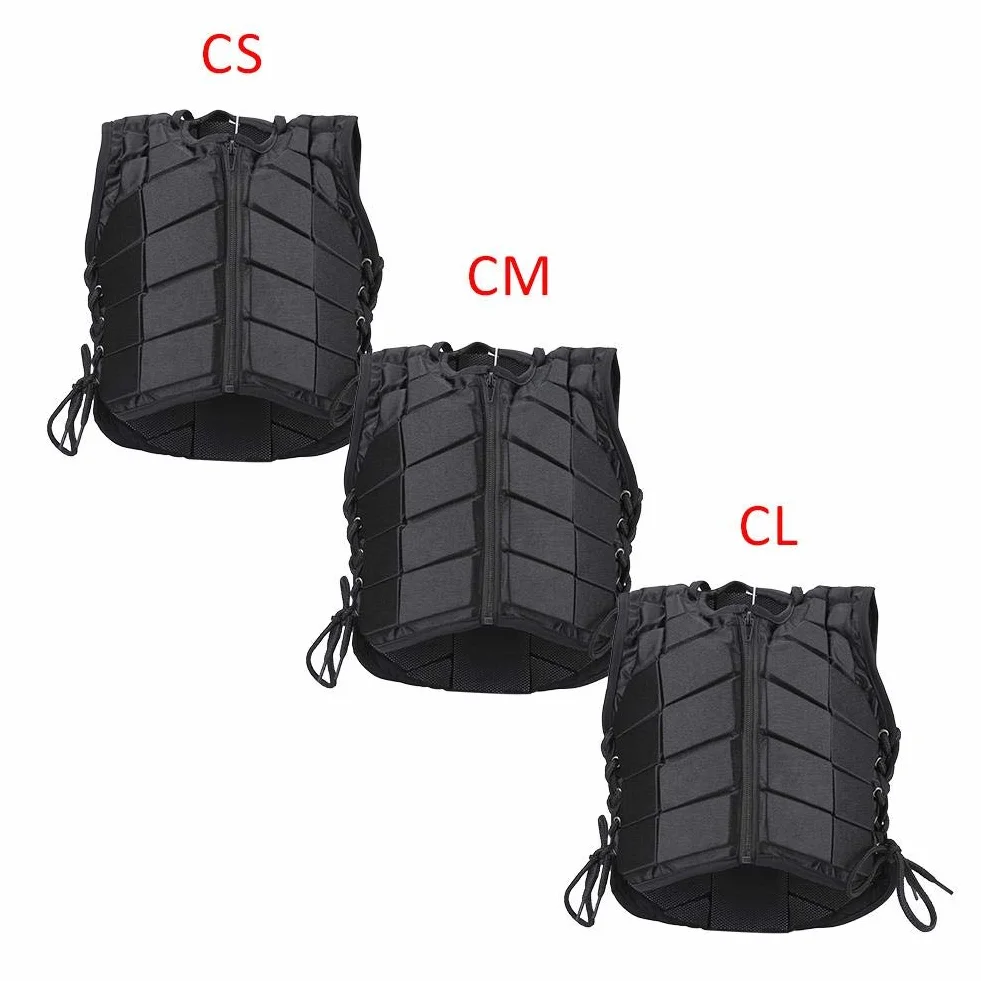 Dioche Gilet da equitazione, comodo, protettivo per equitazione, allenamento, protezione di sicurezza, varie dimensioni, nero, per adulti, uomini, donne, bambini