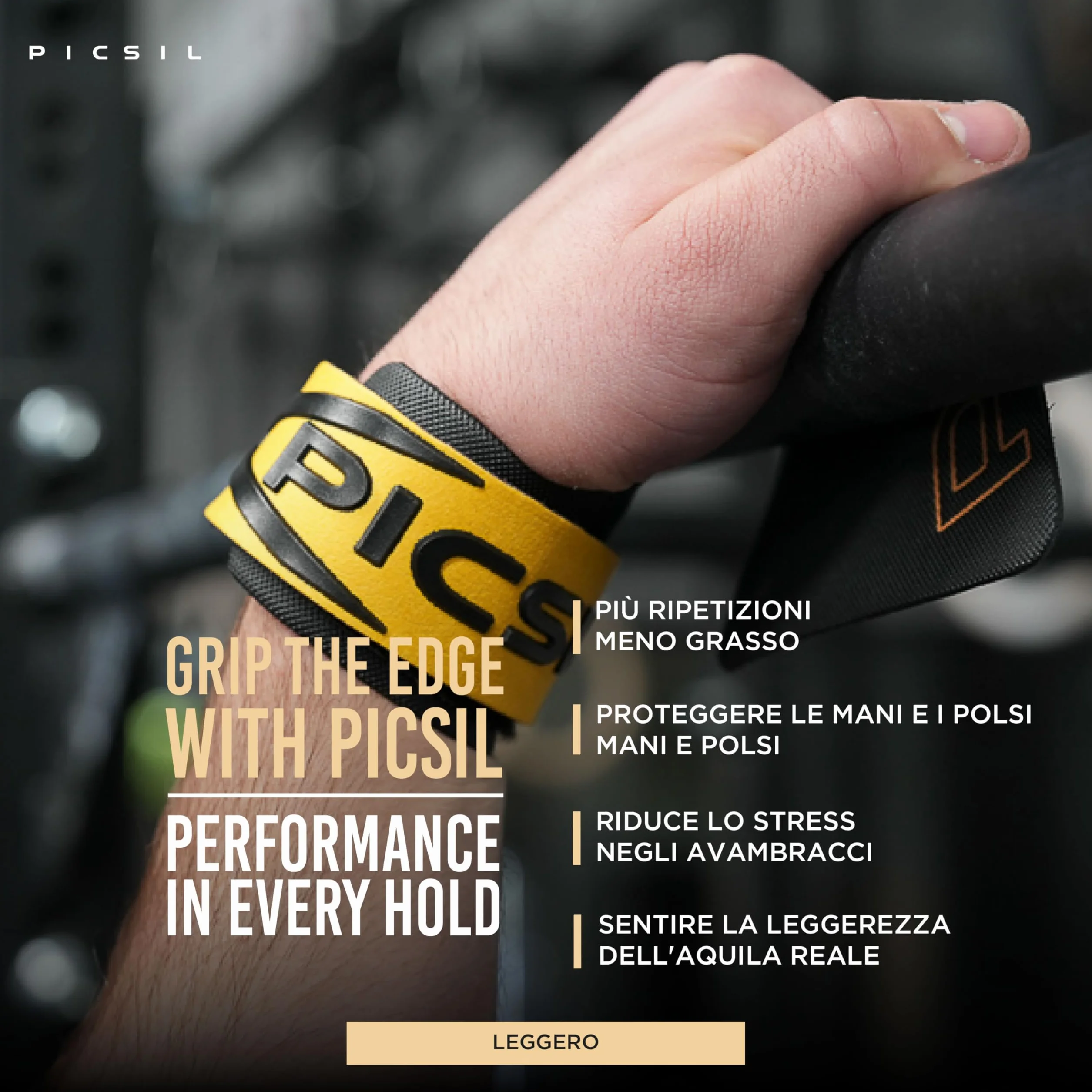 PICSIL Paracalli Golden Eagle Grips da Competizione Materiale Ibrido per Cross Training Calisthenics Fitness