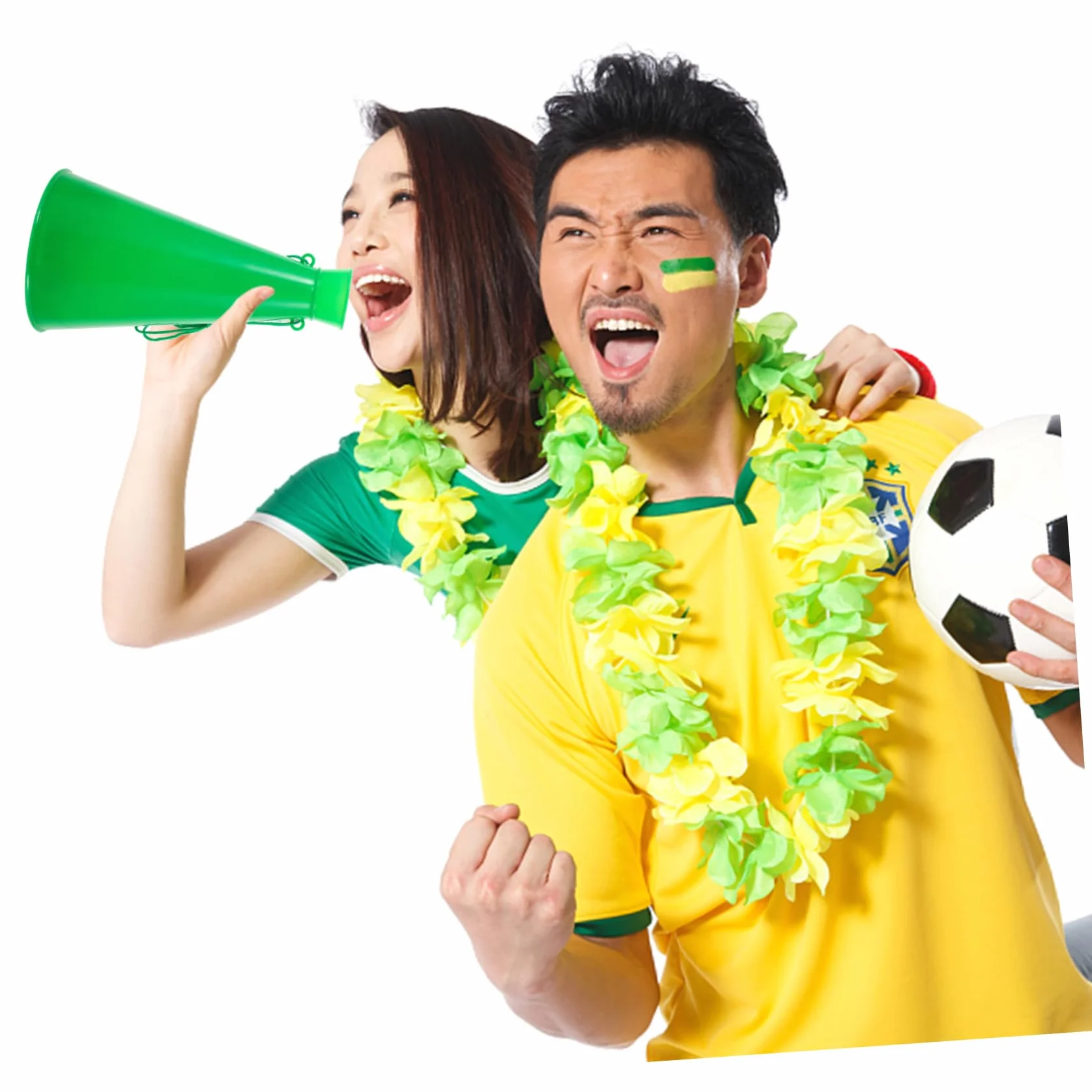 Megafono portatile in plastica verde per tifo