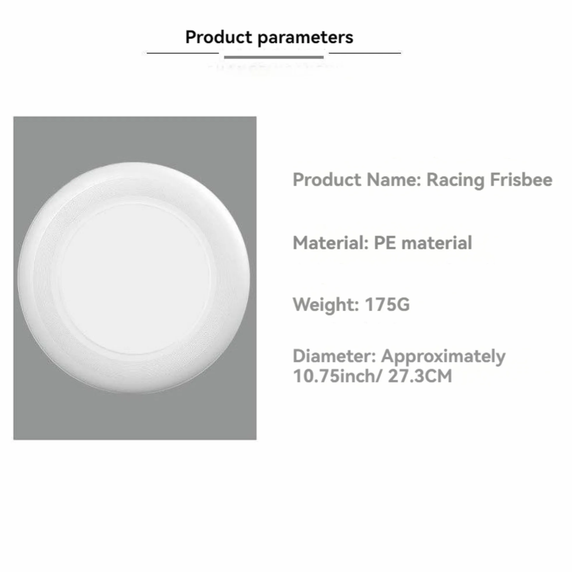 Frisbee personalizzato sportivo professionale da competizione 175G PE morbido