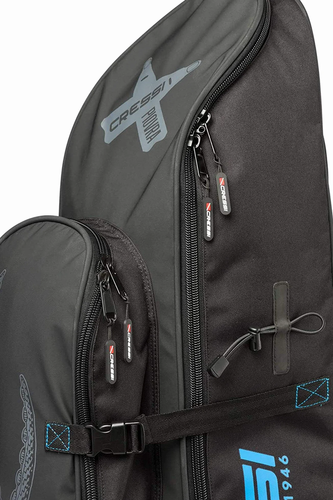 Cressi Piovra Fins Backpack Borsa Zaino Attrezzatura Pesca Sportiva