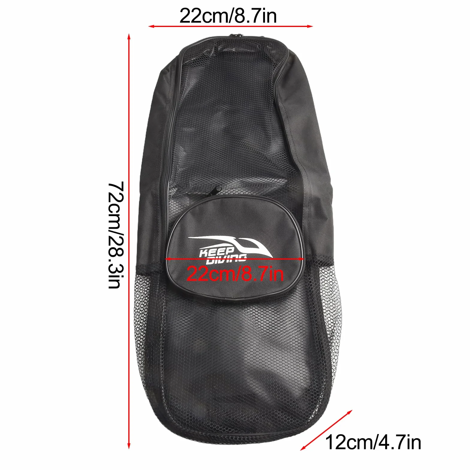 Zoegneer Borsa da snorkeling in PVC con tracolla regolabile per attrezzatura subacquea nero