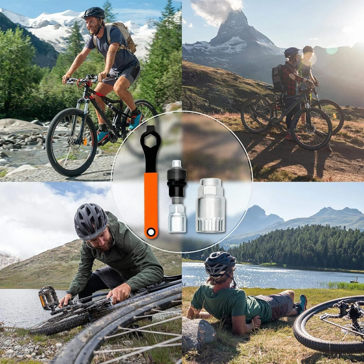 Estrattore per Manovella Bicicletta e Strumento per Movimento Centrale con Chiave 16 mm Set Attrezzi