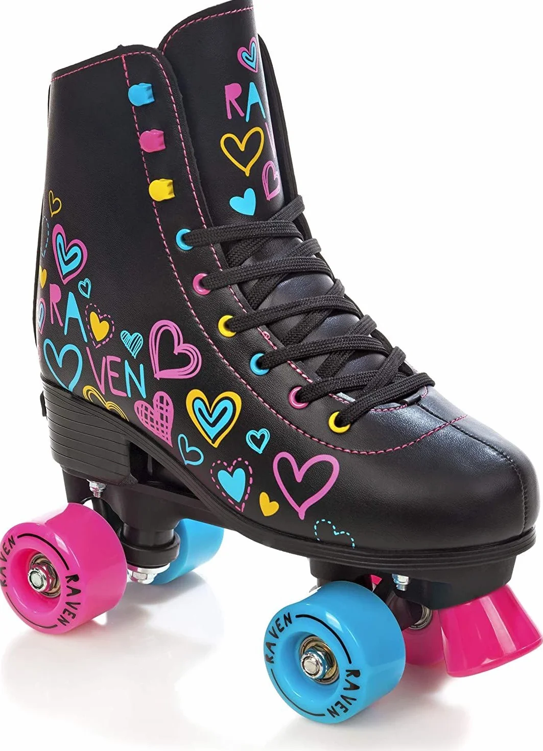 Raven – Pattini a rotelle per bambini, ragazze, adulti, bambini – Pattini a rot elle – In linea – Freno in PVC resistente – Ruote in gomma