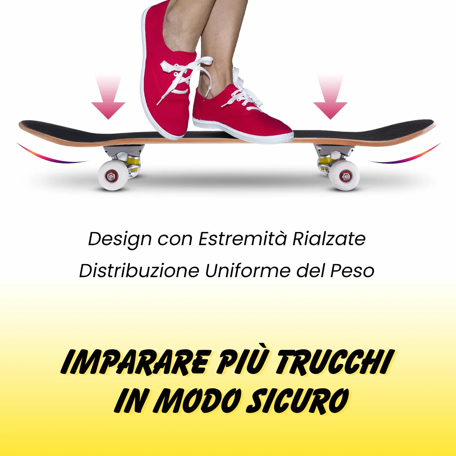 COSTWAY Skateboard Mini Cruiser Completa Longboard in Legno di Acero, Colori a Scelta, 79 x 20 cm