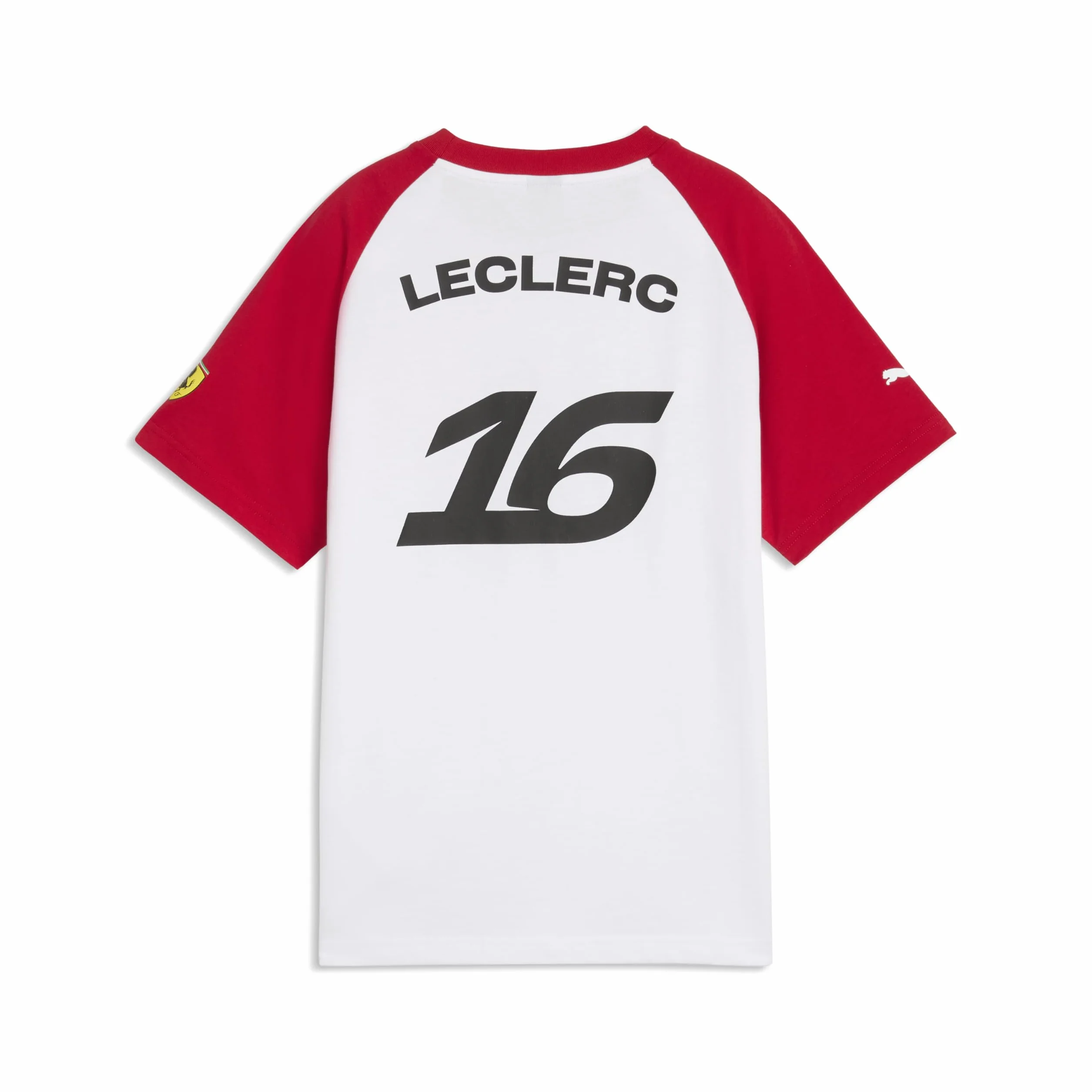 PUMA Scuderia Ferrari F1 T-Shirt Grafica Bambino Charles Leclerc Bianco