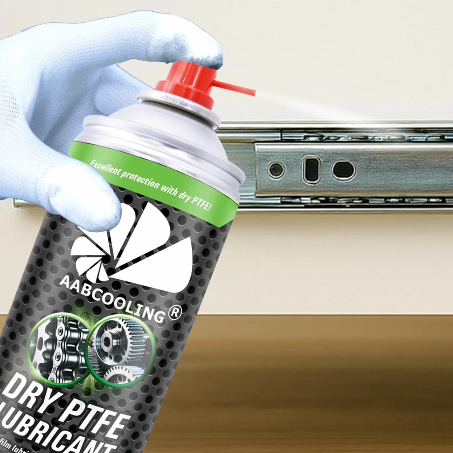 AABCOOLING Lubrificante PTFE Secco 400 ml per Macchine Agricole, Protezione Attrito e Usura