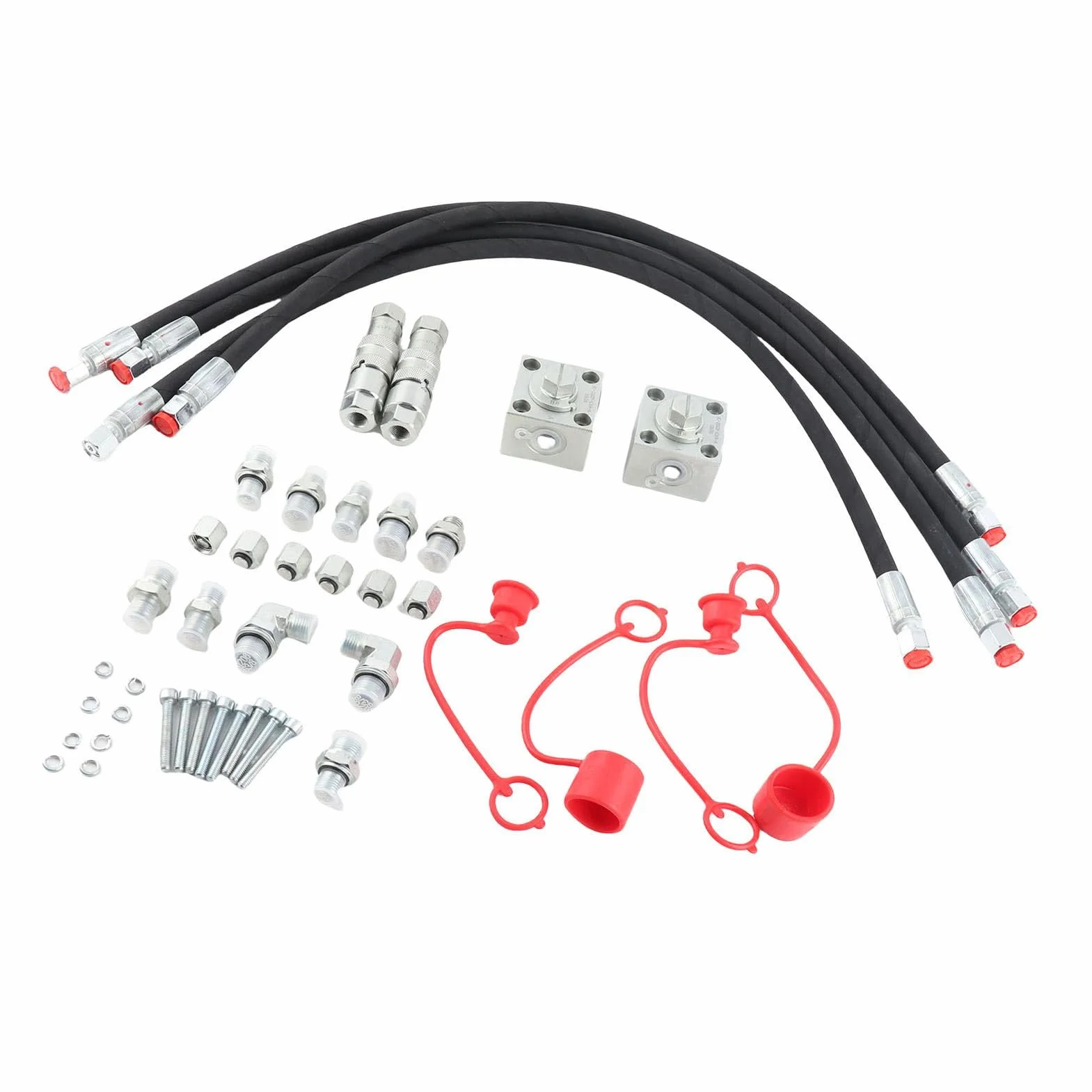 Valvola di Deflessione Idraulica 3 Percorsi 1-2 Tonnellate Mini Escavatori Cinesi 31" Tubi Connessioni Rapide Accessori
