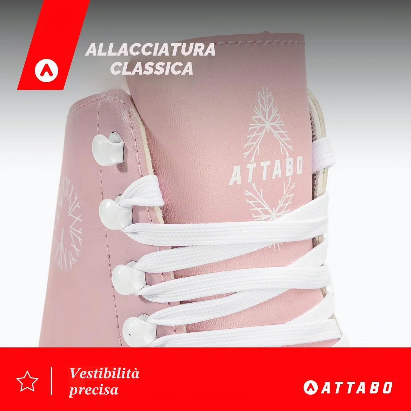 ATTABO Serena Pattini a rotelle da donna Regolazione taglia EU ABEC-3 Lama in alluminio Tomaia in pelle 82A 36-41EU
