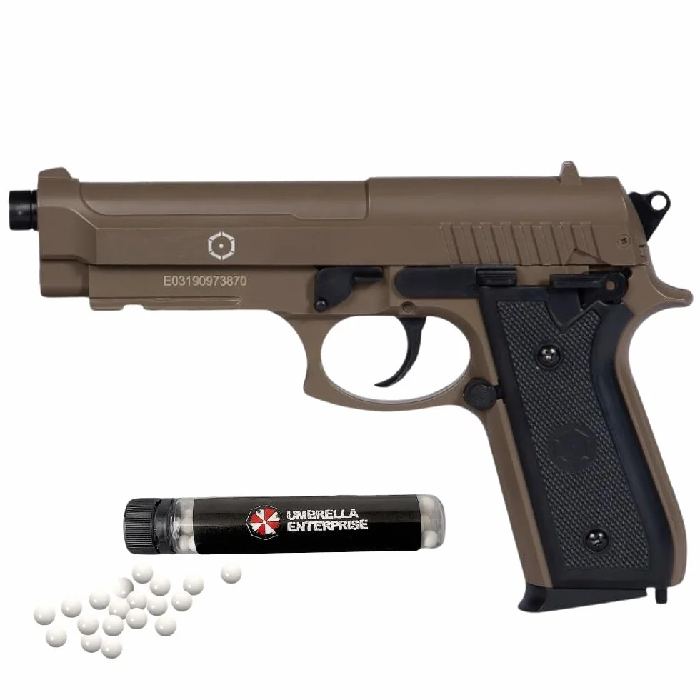 Pistola Softair PT92 a Molla Calibro 6 mm Tan