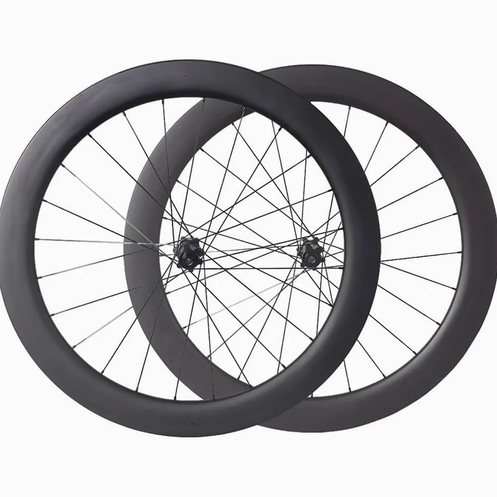 Ruote per Freni A Disco 50Mm Set Ruote da Corsa in Carbonio 700C Center Lock per ASSE Passante 21Mm Larghezza Interna Compatibile con Copertoni A Spago E Tubeless, Sistema A Cricchetto 36T