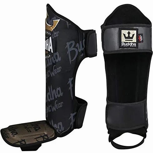 Espinilleras Buddha Top Negras