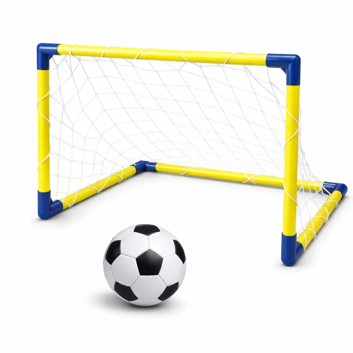 Porta da calcio da giardino 120x80 cm con rete portatile per bambini e adulti