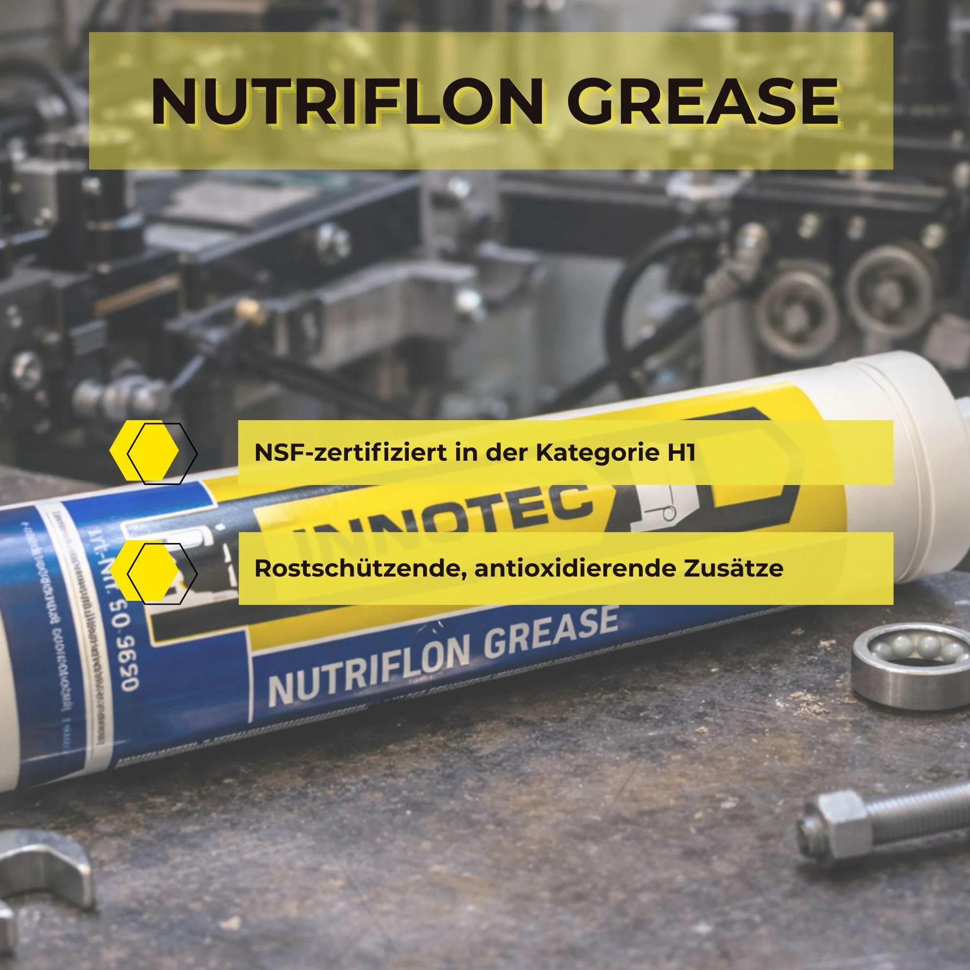 INNOTEC Nutriflon Grasso Alimentare NSF-H1 400 g Anticorrosione Resistente Acqua