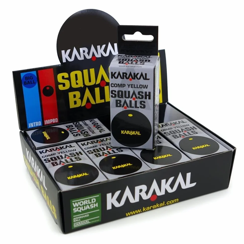 KARAKAL 12 Palline da Squash Point Giallo