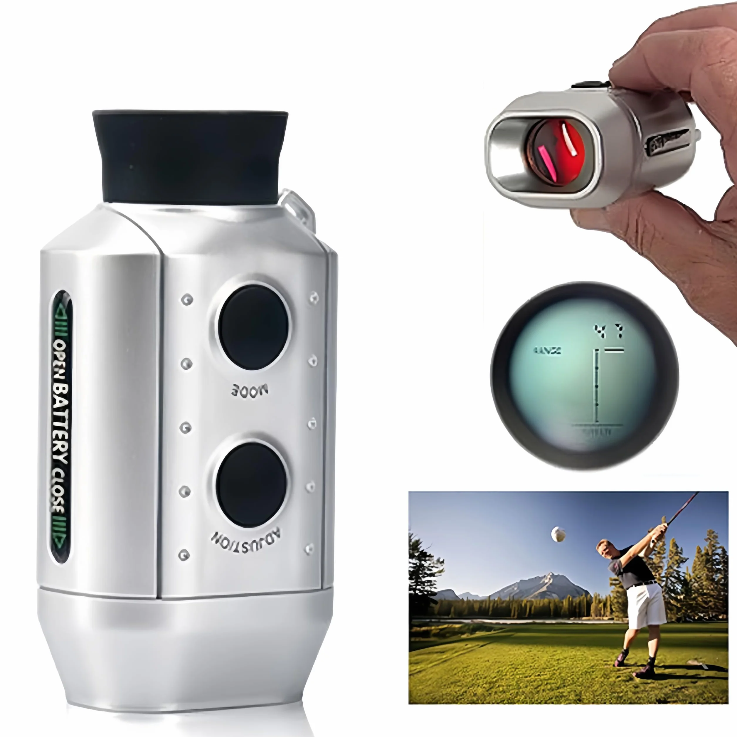 Flintronic Telemetro da Golf, Telemetro Golf 930 Yards, 7X Telemetro Caccia, Telemetro Digitale con Batteria Integrata, per Golf, Tiro al Bersaglio, Caccia