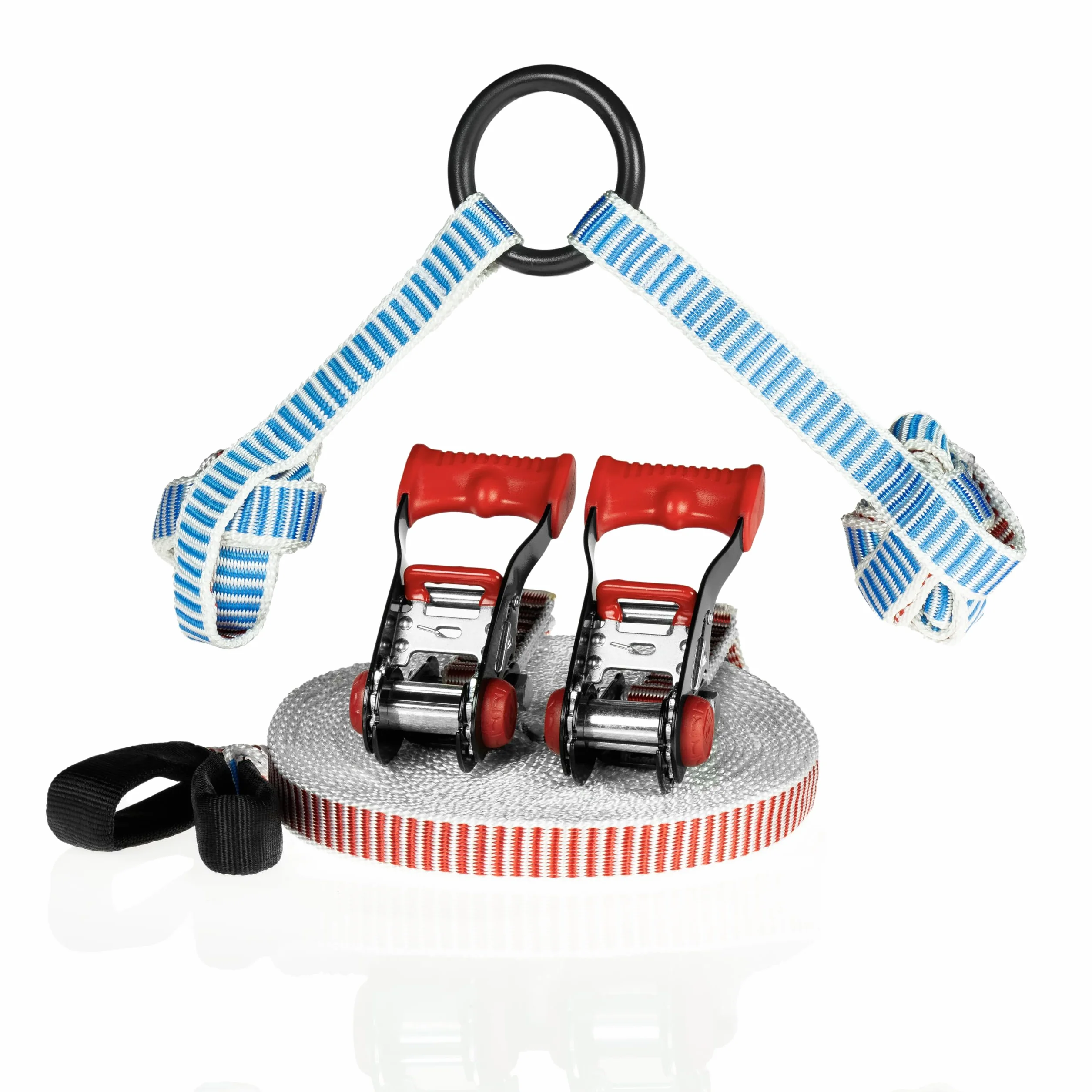 Monkey line Kit 15m slackline fettuccia guida dall'alto con anello per bambini