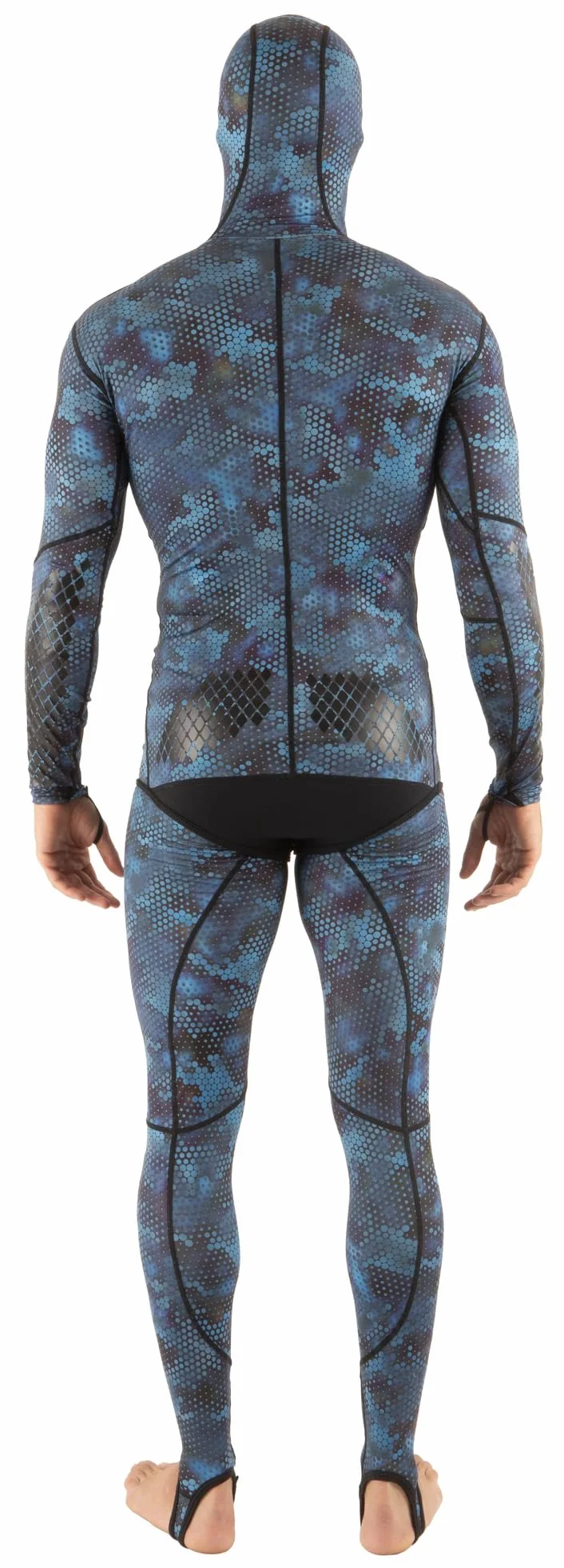 SEAC Blue Moon Rash Guard Pesca Subacquea Apnea Due Pezzi Blu Camouflage