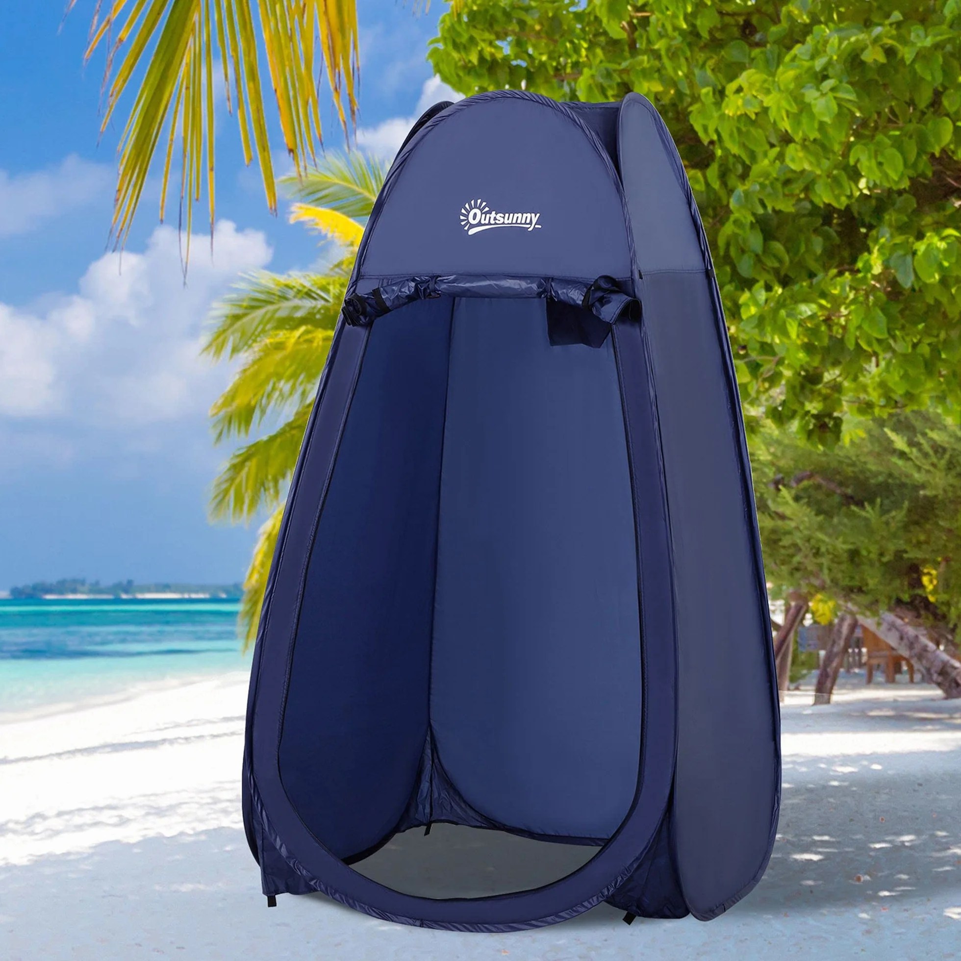 Outsunny Tenda da Doccia Pop Up Impermeabile 100x100x185 cm