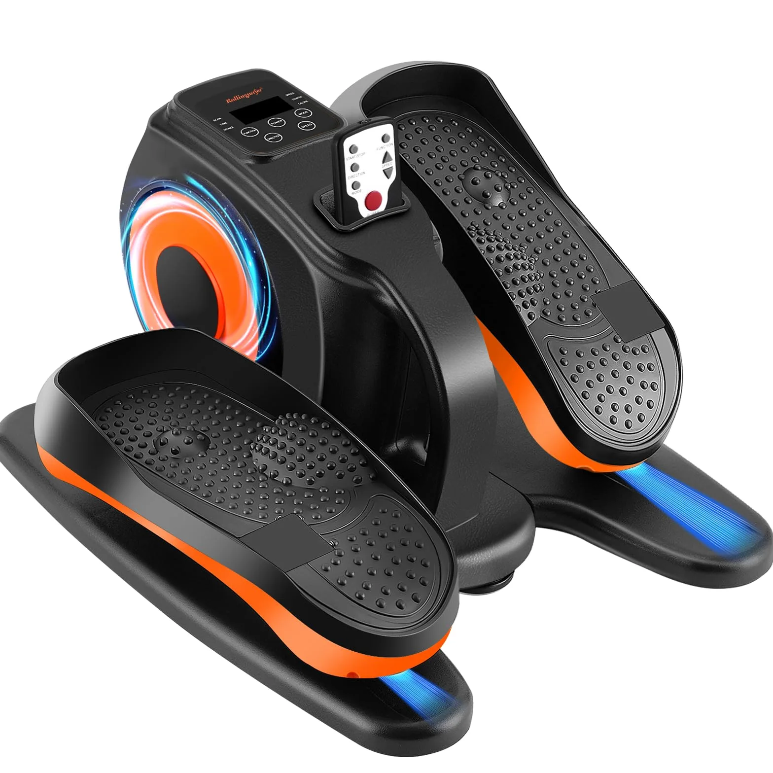 Rollingsurfer Macchina Ellittica Elettrica con Massaggio Fisso ai Piedi, Ellittica Sotto la Scrivania per Anziani, Trainer Ellittico Portatile per Adolescenti e Adulti