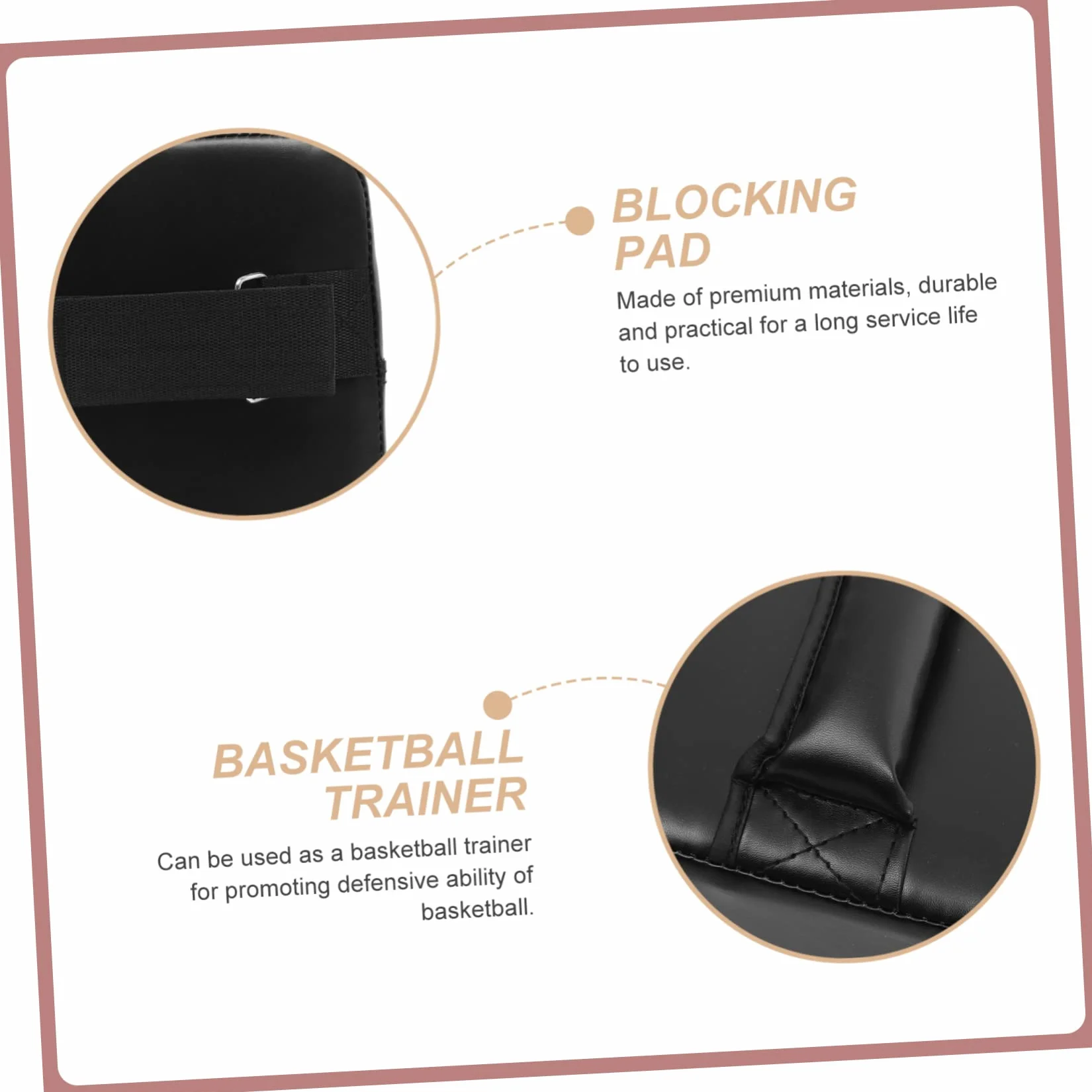 Sosoport Cuscino Blocco Basket in PU Leather e Schiuma per Allenamento Professionale