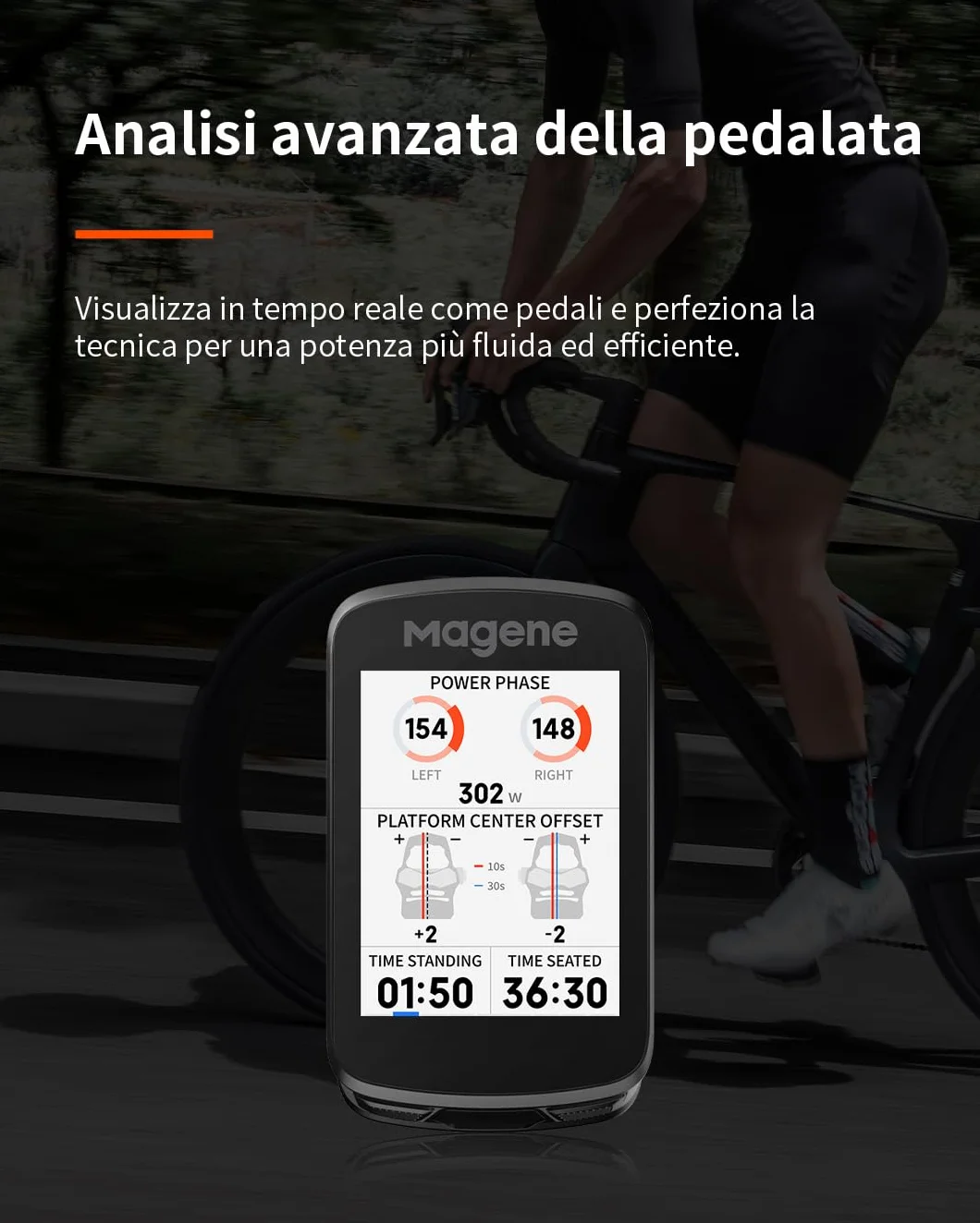 Magene C606 V2 Ciclocomputer, Wi-Fi Bluetooth, ClimbPro, Nawigacja